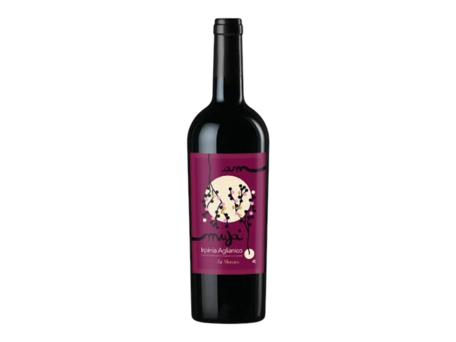 Bottle of Irpinia Aglianico DOC by Za’ Monaca, Italian red wine from Campania, 13.5% ABV