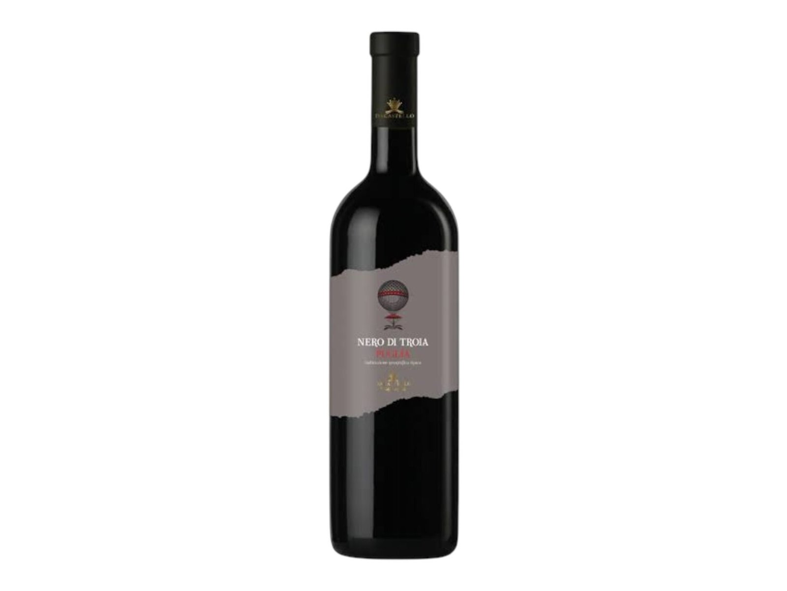 Bottle of Dacastello Nero di Troia Puglia IGT, Italian red wine, 13.5% ABV