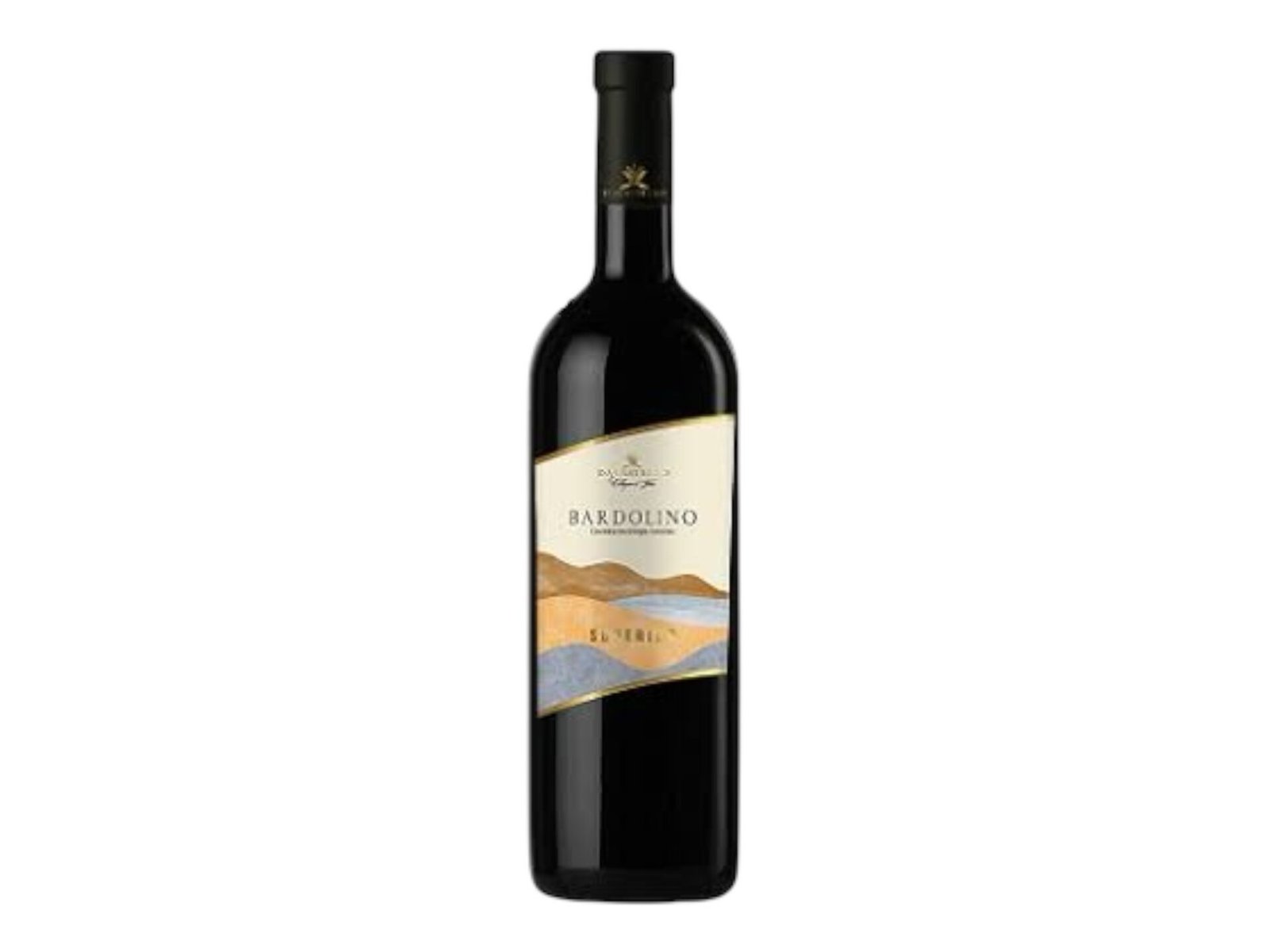 Bottle of Dacastello Bardolino DOC, Italian light red wine from Veneto, 12% ABV