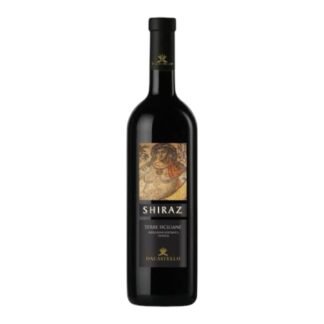 Bottle of Dacastello Shiraz Terre Siciliane IGT, Italian red wine, 14% ABV