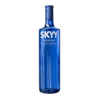 SKYY Vodka premium blue glass bottle, smooth American vodka from San Francisco